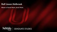 Rolf Holbrook - Rolf Jason Holbrook - Master of Social Work - Social Work 