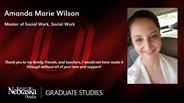 Amanda Wilson - Amanda Marie Wilson - Master of Social Work - Social Work 