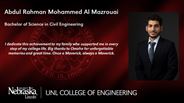 Abdul Rahman Al Mazrouai - Abdul Rahman Mohammed Al Mazrouai - Bachelor of Science in Civil Engineering