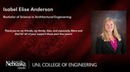 Isabel Anderson - Isabel Elise Anderson - Bachelor of Science in Architectural Engineering