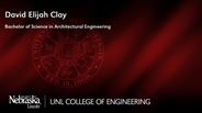 David Clay - David Elijah Clay - Bachelor of Science in Architectural Engineering
