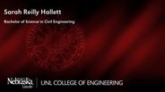 Sarah Hallett - Sarah Reilly Hallett - Bachelor of Science in Civil Engineering