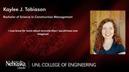 Kaylee Tobiason - Kaylee J. Tobiason - Bachelor of Science in Construction Management
