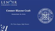 Conner Craft - Blayne - Phi Theta Kappa, High Honors