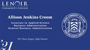 Allison Croom - Jenkins - Phi Theta Kappa, High Honors
