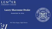 Lacey Drake - Shavonne - Phi Theta Kappa, High Honors