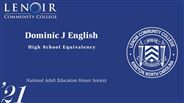 Dominic English - J - National Adult Education Honor Society