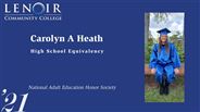 Carolyn Heath - A - National Adult Education Honor Society