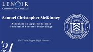 Samuel McKinney - Christopher - Phi Theta Kappa, High Honors