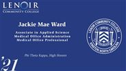 Jackie Ward - Mae - Phi Theta Kappa, High Honors